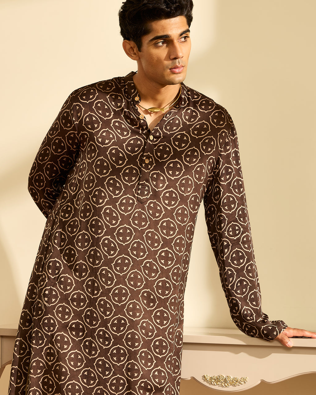 Kharek Ajrakh Kurta