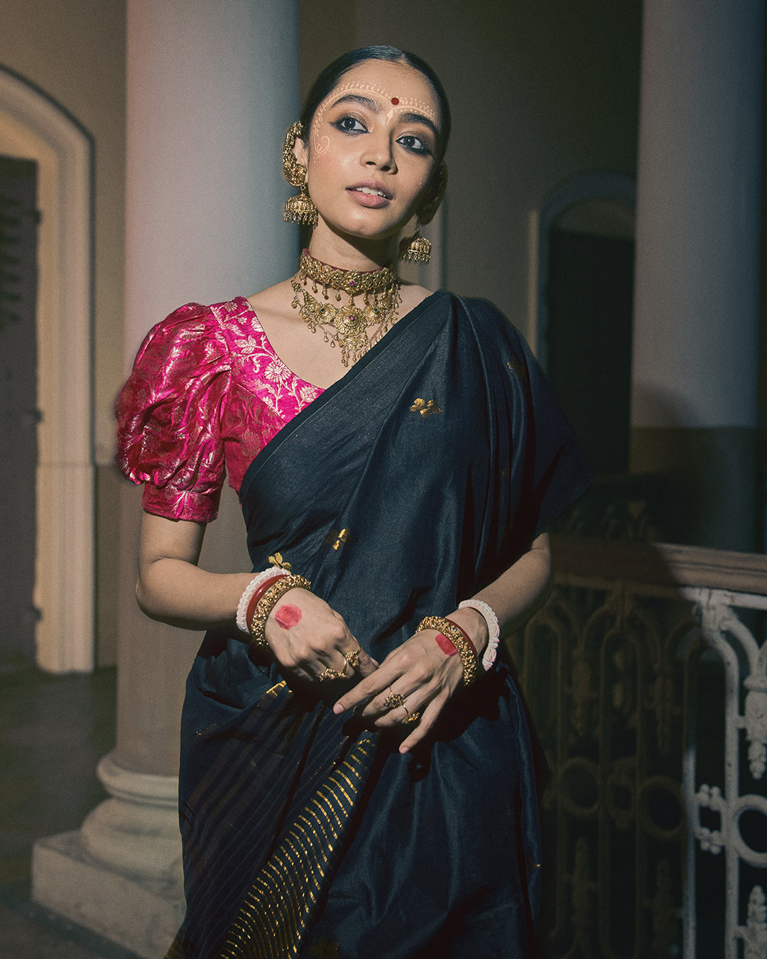 Mrinmoyee Black Saree