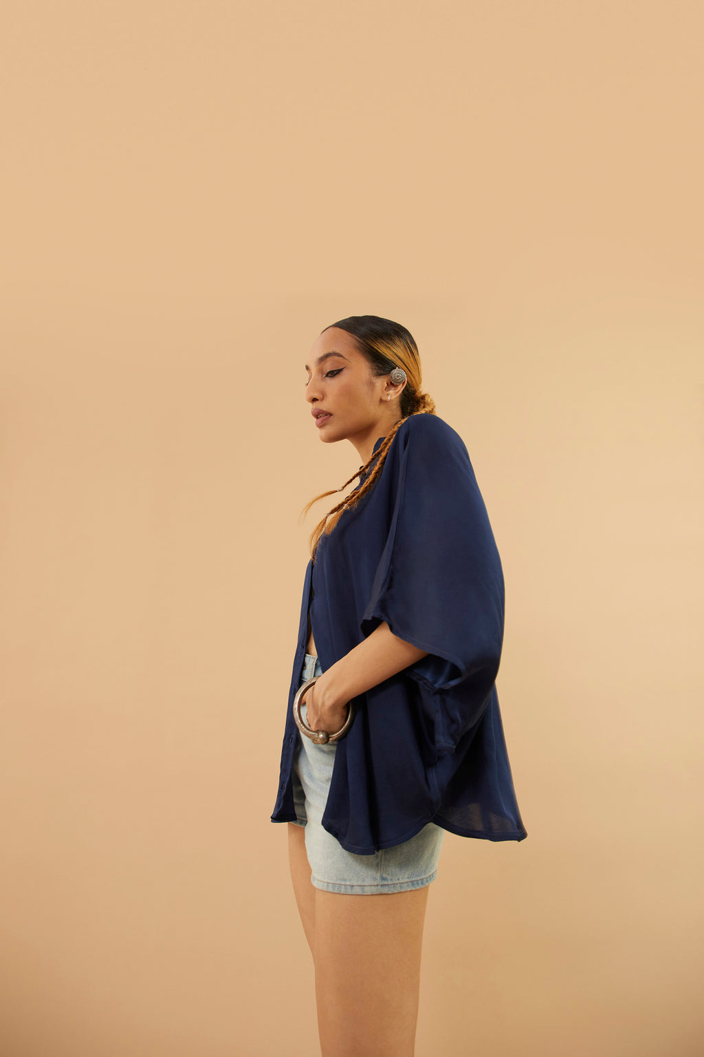 Blue Ajrakh Modal Shirt