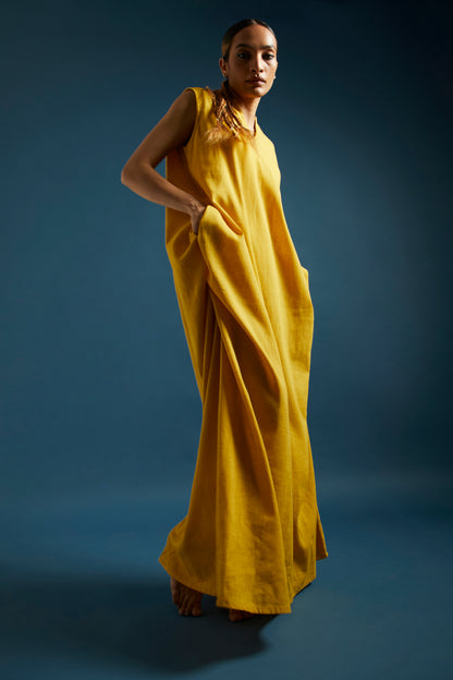 Yellow Kala Cotton Maxi