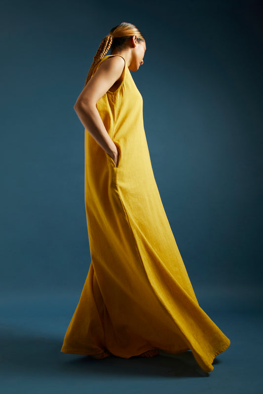 Yellow Kala Cotton Maxi