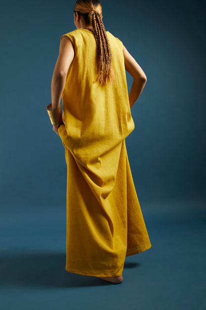 Yellow Kala Cotton Maxi