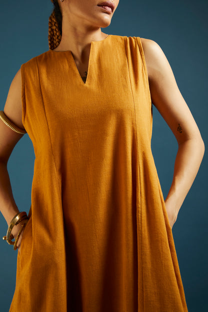 Ochre Yellow Kala Cotton Maxi