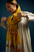 Yellow Stripe Tissue Modal Stole