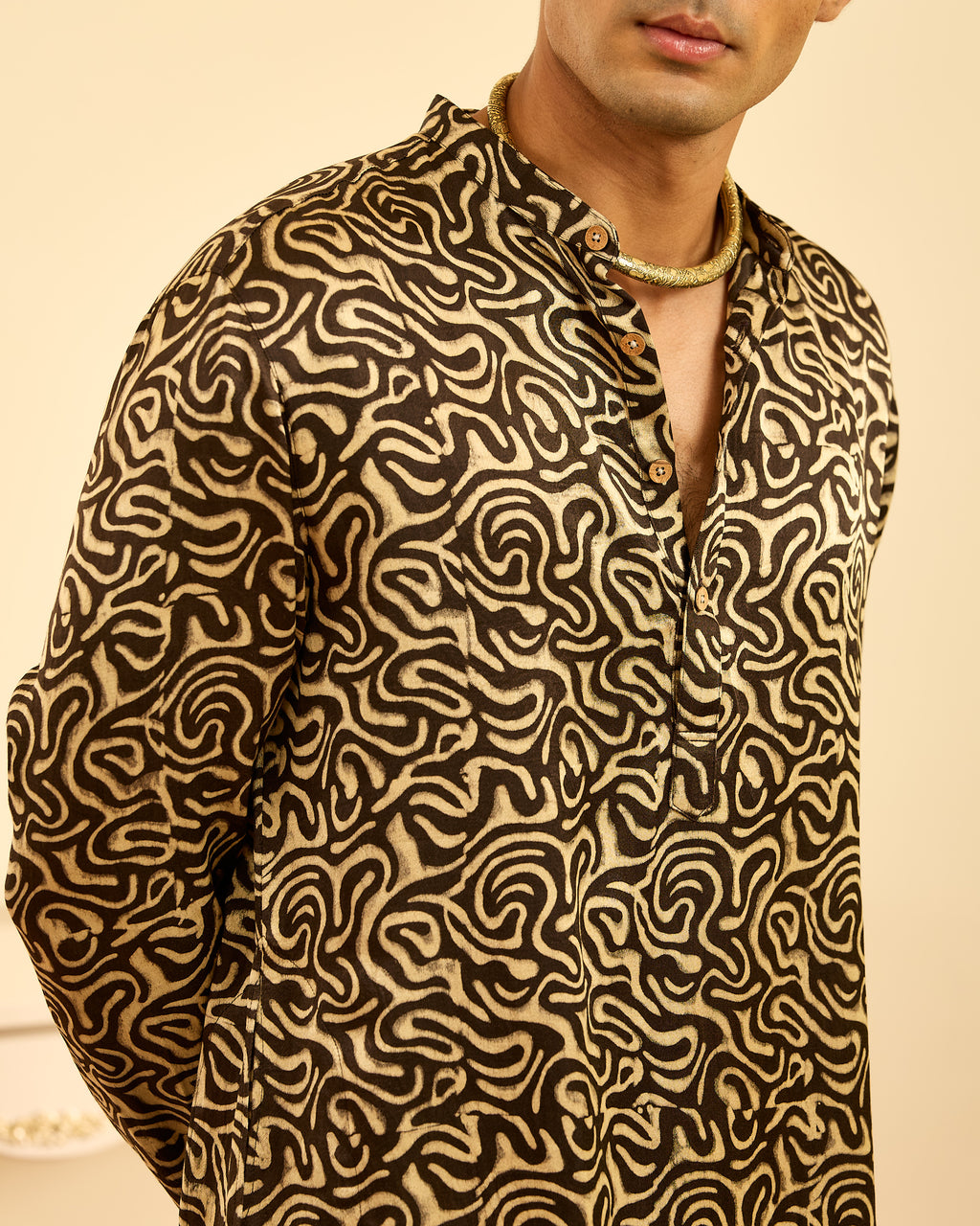 Kakkar Ajrakh Mashru Kurta