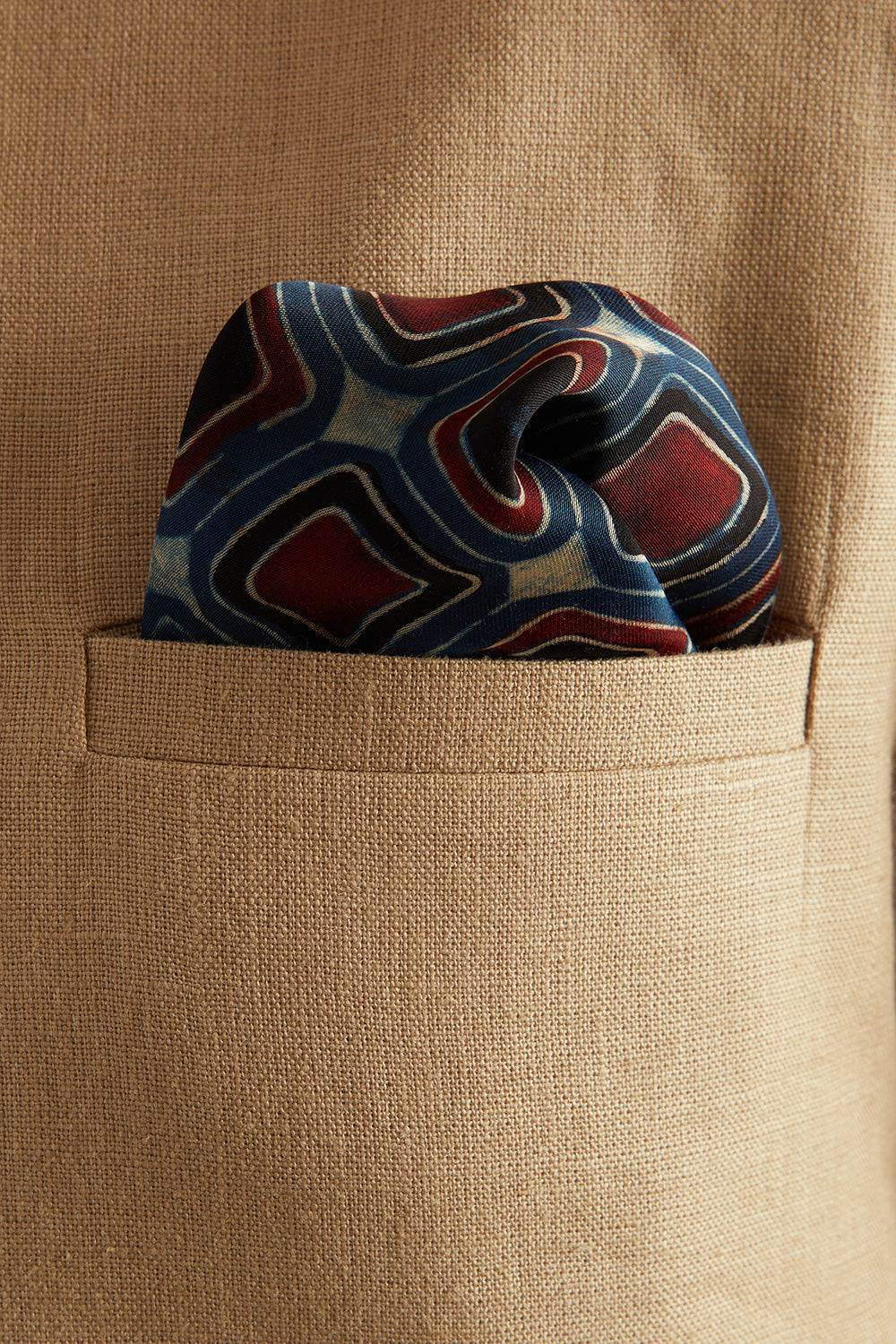 Anhad Ajrakh Dotarfa Pocket Square