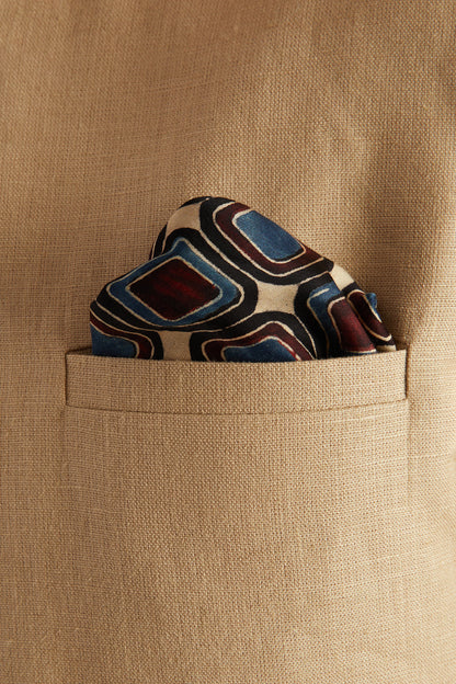 Qissa Ajrakh Dotarfa Pocket Square