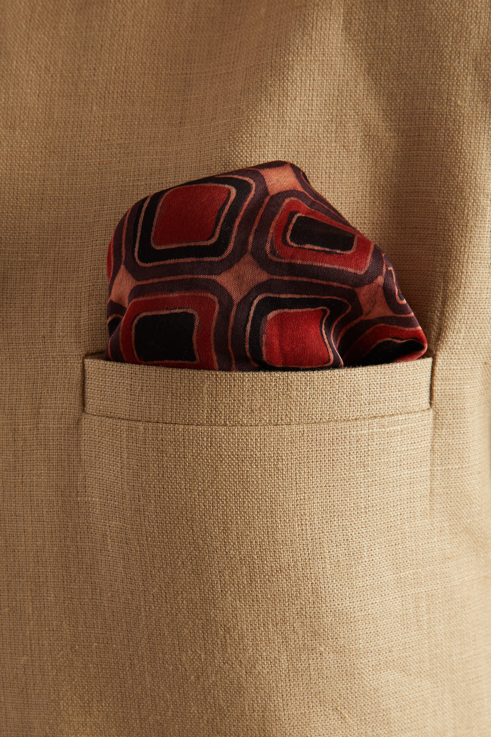 Sehar Ajrakh Dotarfa Pocket Square