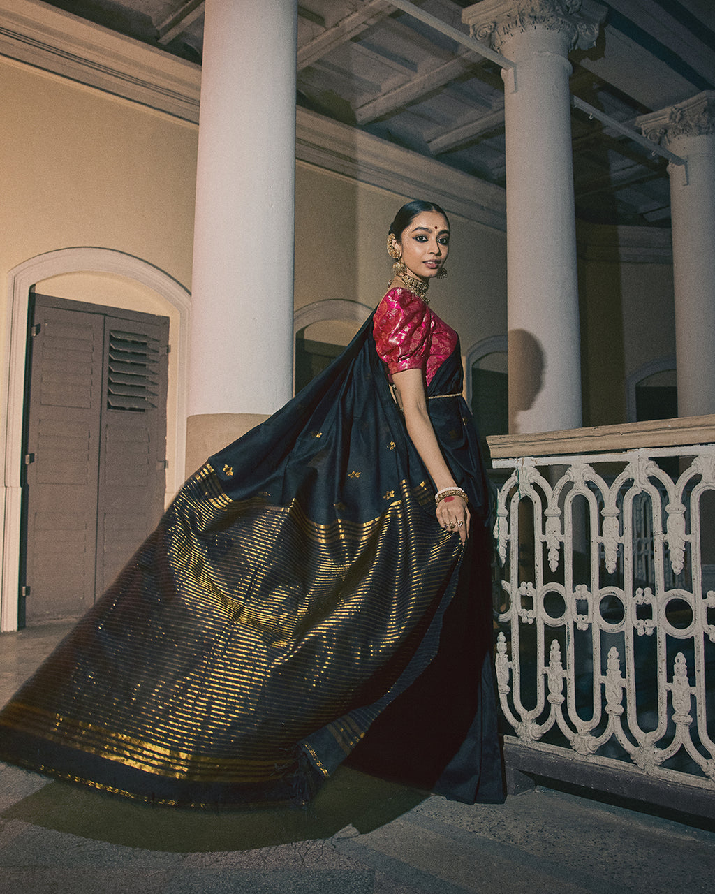 Mrinmoyee Black Saree