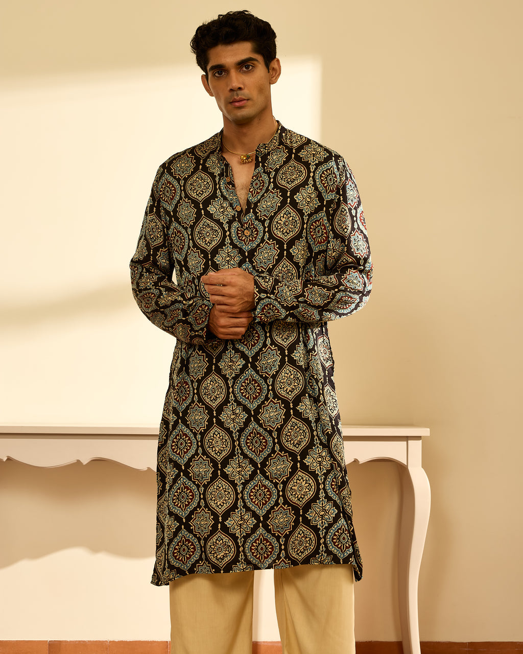 Minkudi Ajrakh Kurta