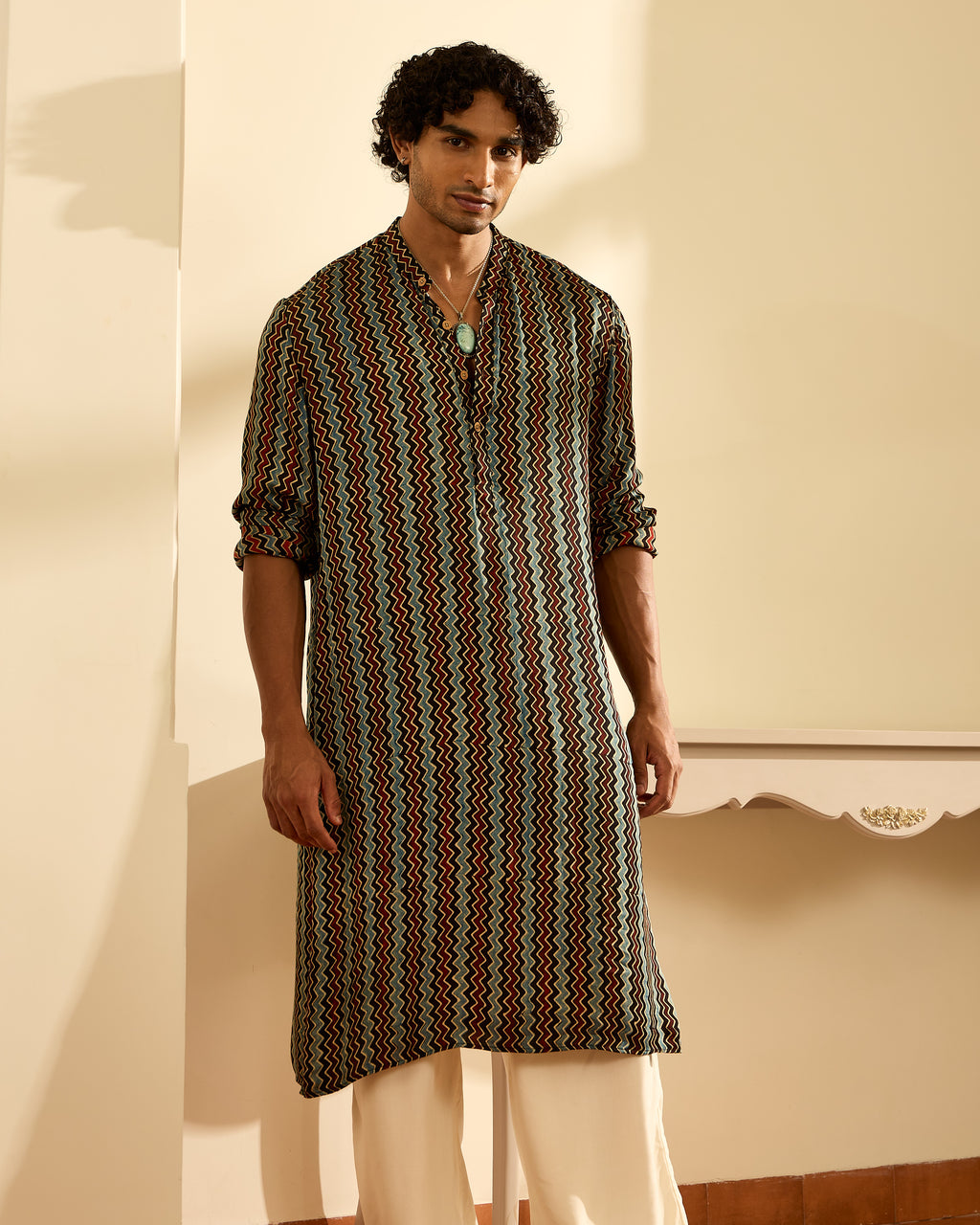 Mizan Ajrakh Kurta