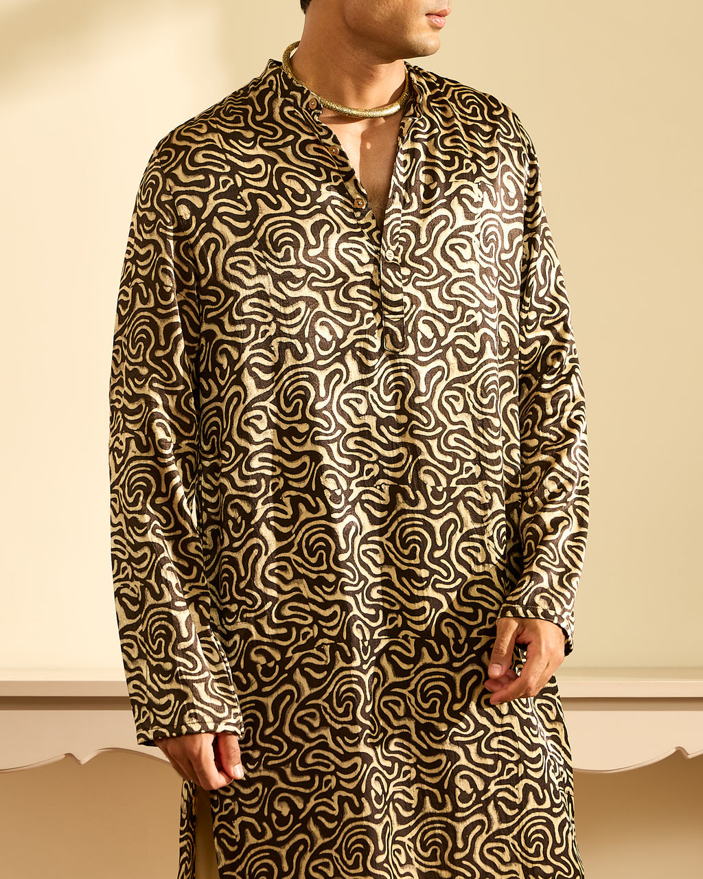 Kakkar Ajrakh Mashru Kurta
