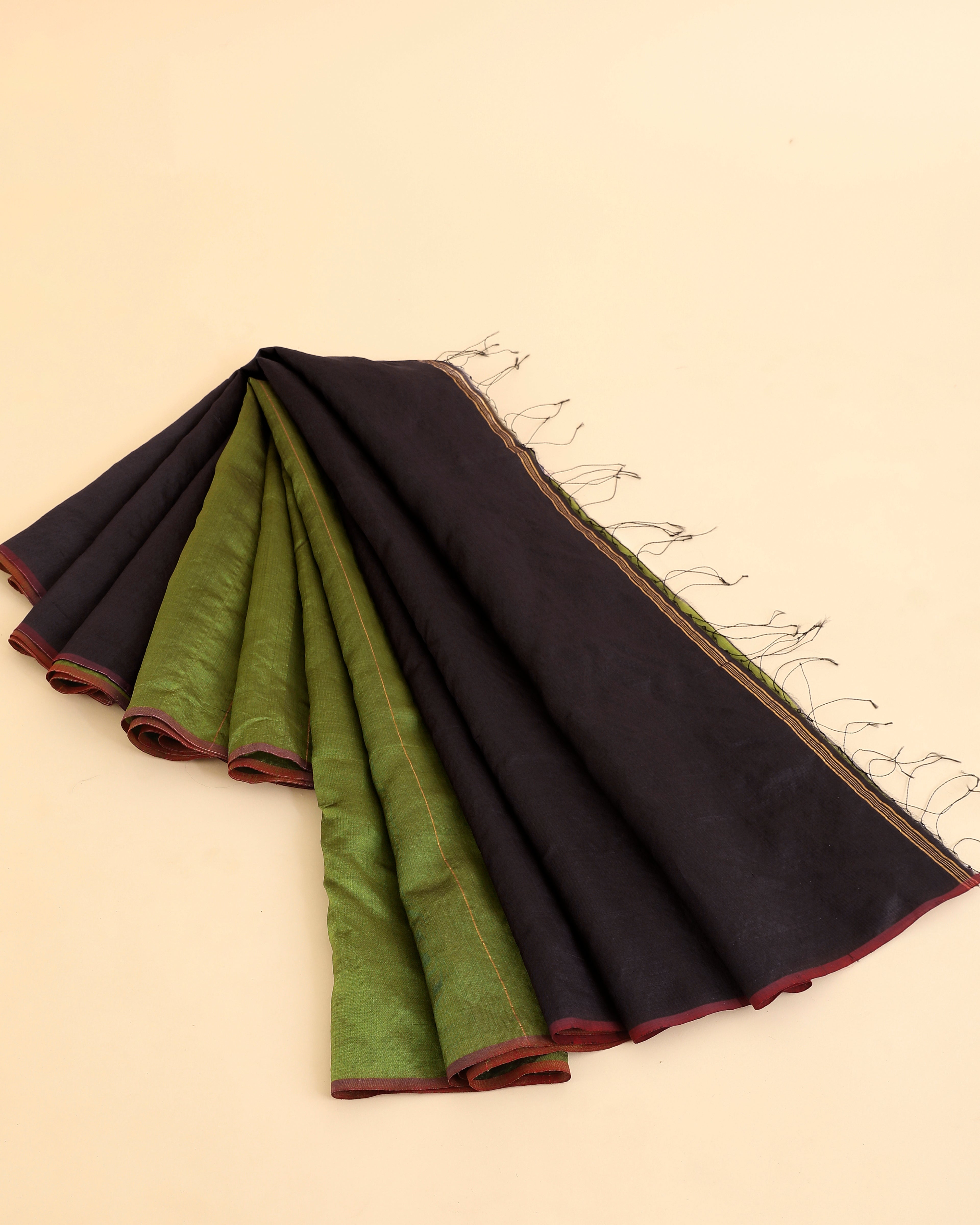 Bimla Green Brown Saree