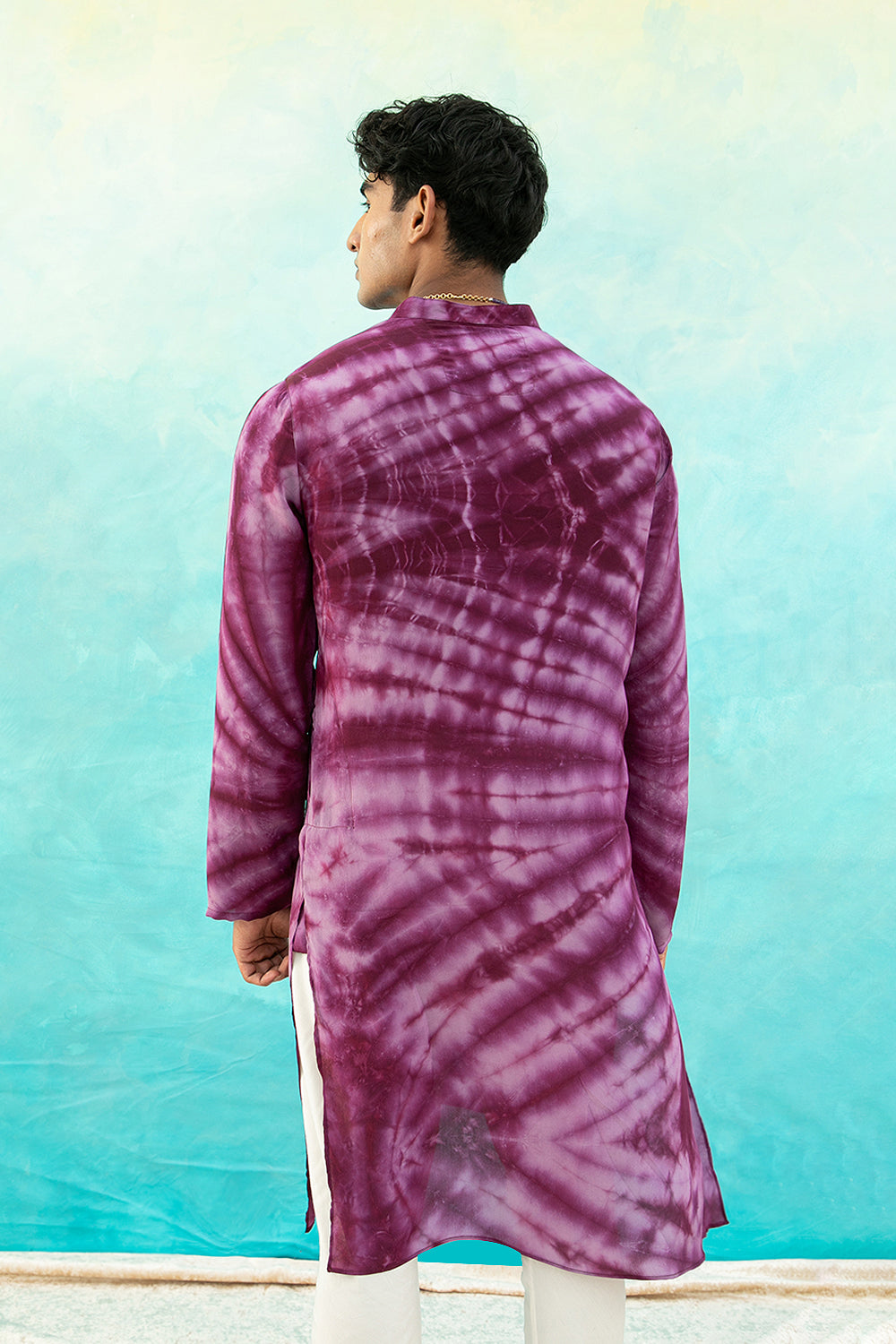 Rangrez Pure Crepe Purple Kurta