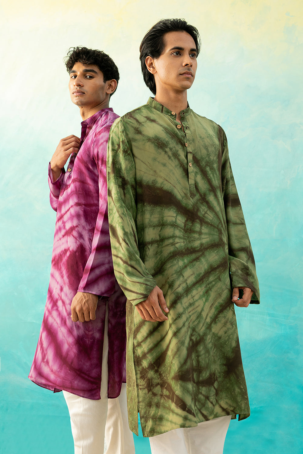 Rangrez Pure Crepe Purple Kurta