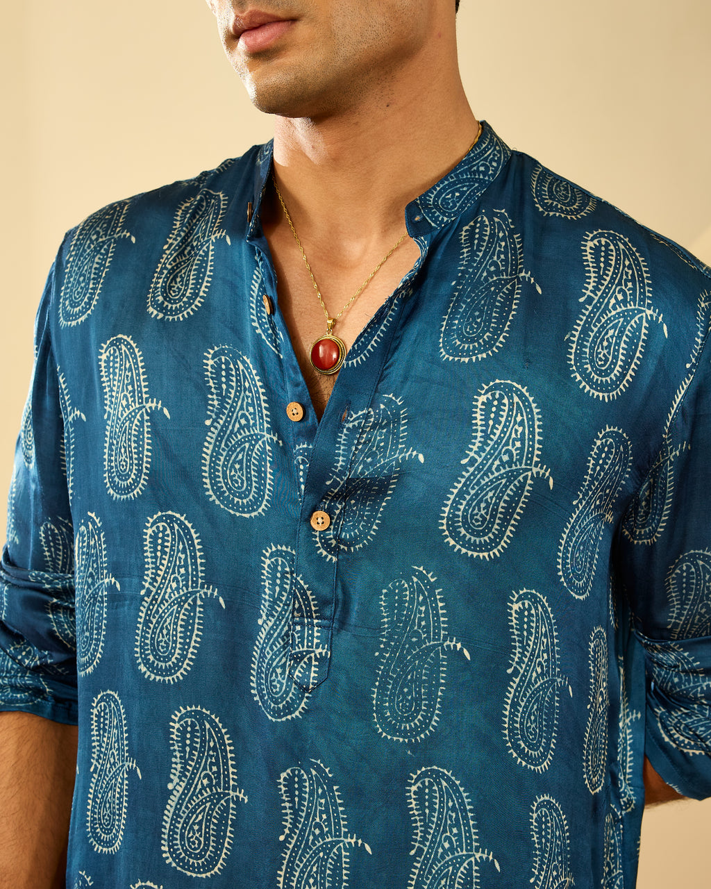 Kairi Ajrakh Kurta