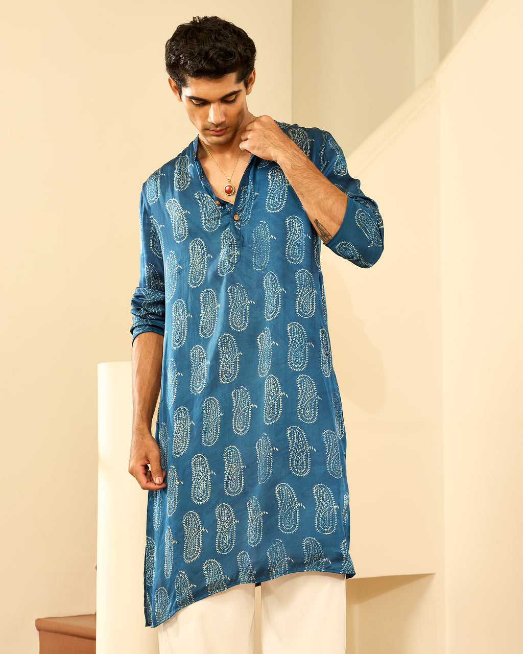 Kairi Ajrakh Kurta