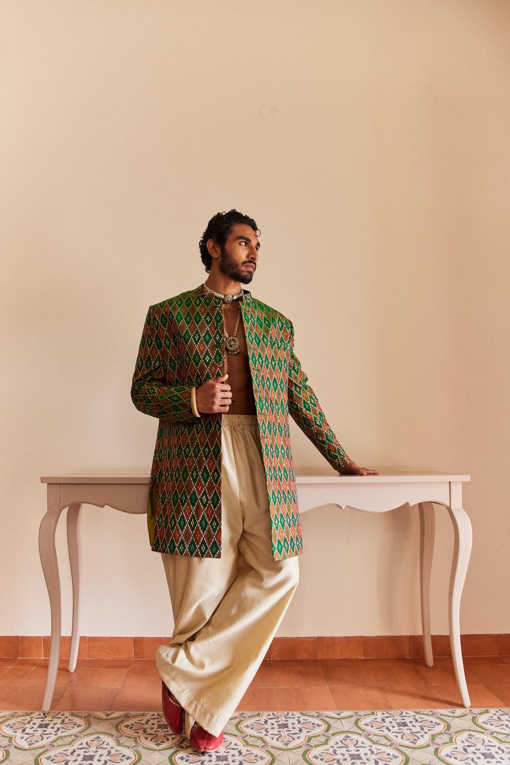 Barfi Green Achkan