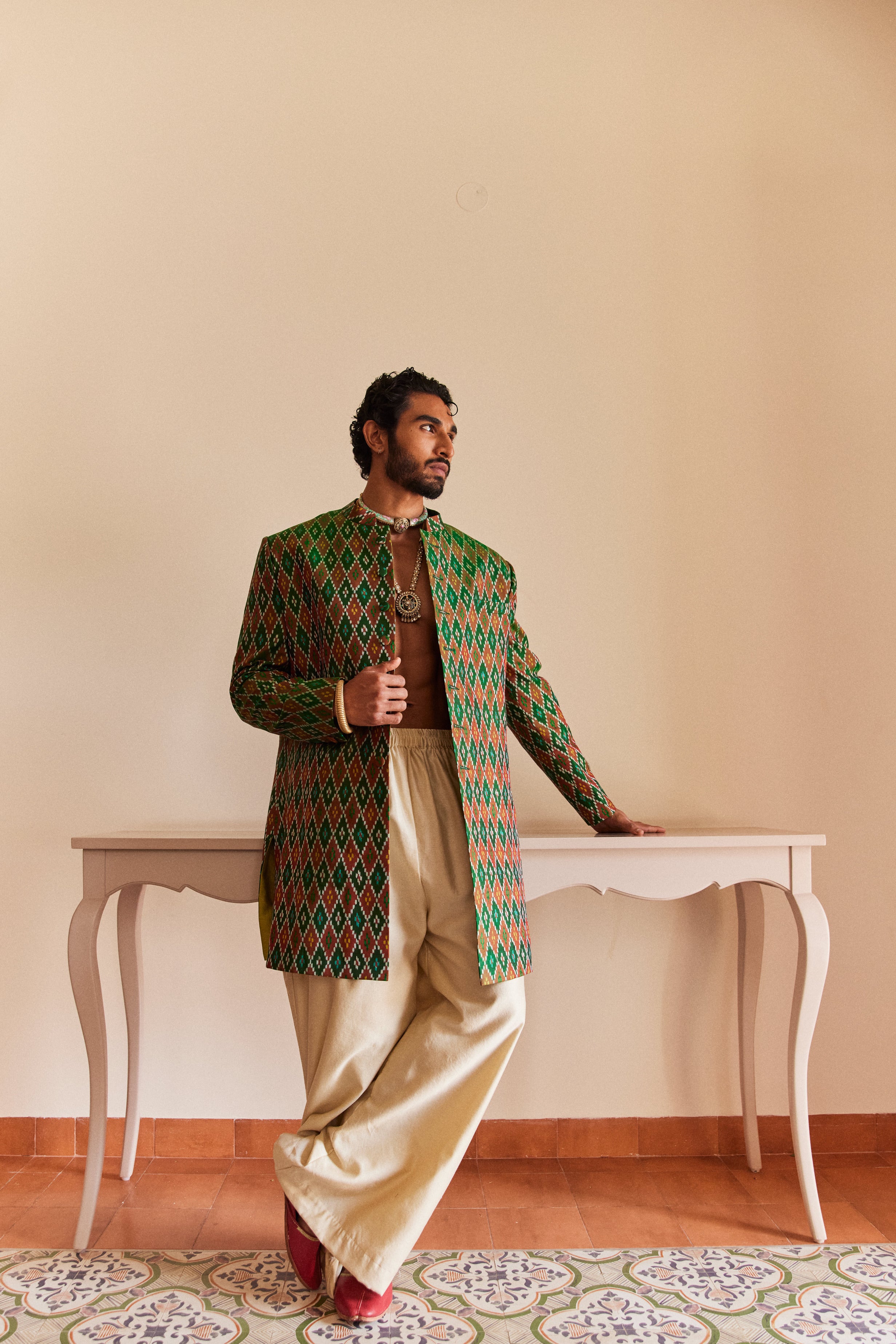 Barfi Green Achkan