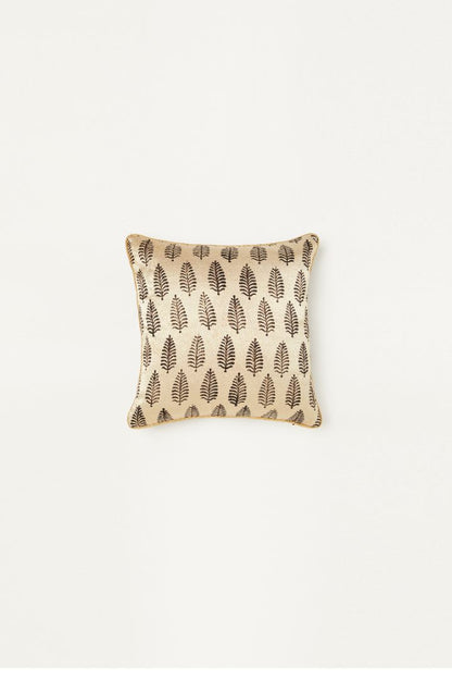 Panna Mashru Ajrakh Square Cushion Cover