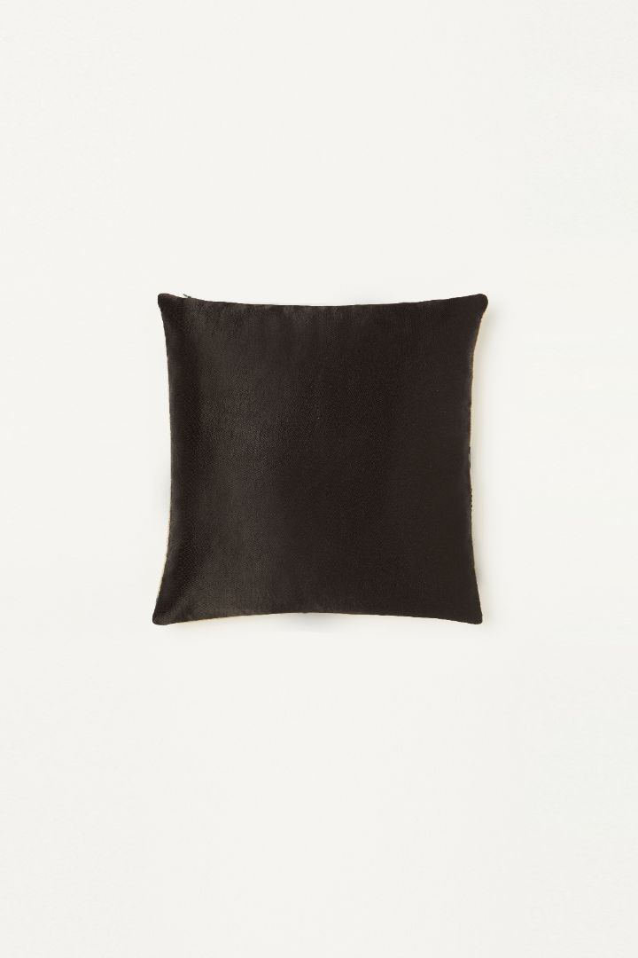 Titli Blue Mashru Ajrakh Square Cushion Cover