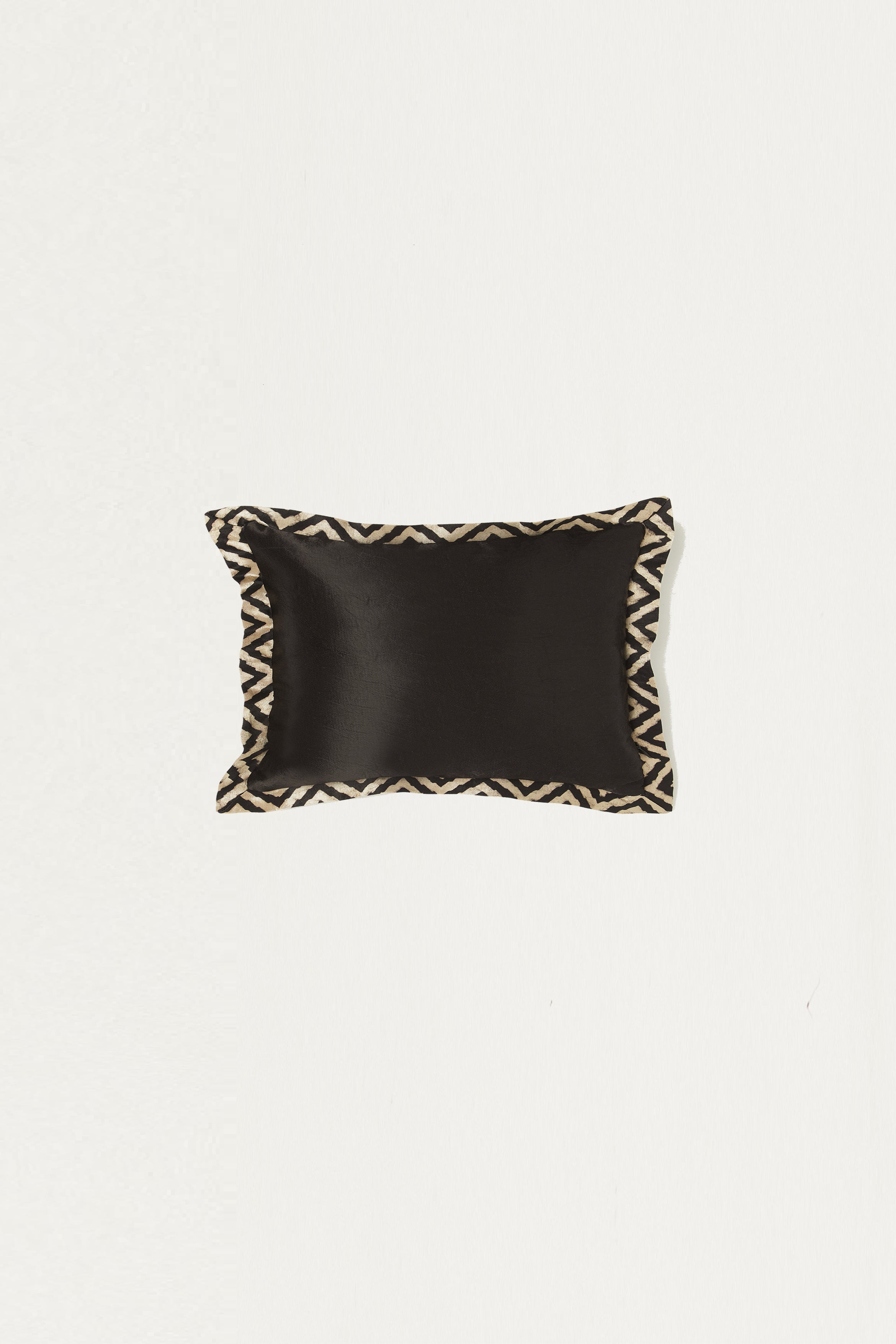 Aakaar Mashru Ajrakh Rectangle Cushion Cover