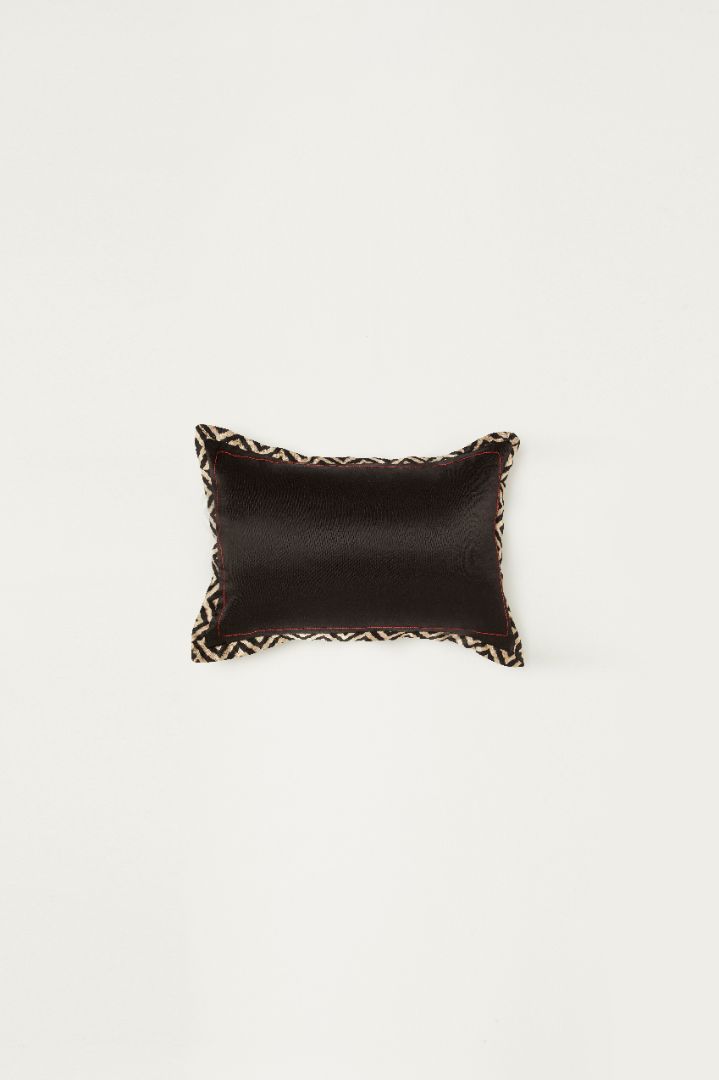 Aakaar Mashru Ajrakh Rectangle Cushion Cover