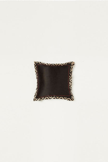 Aakaar Mashru Ajrakh Square Cushion Cover