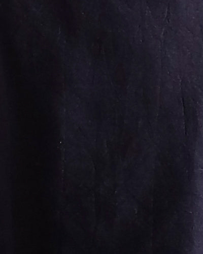 Midnight Blue Black Pure Chanderi Saree With Pure Katan Silk Brocade Border