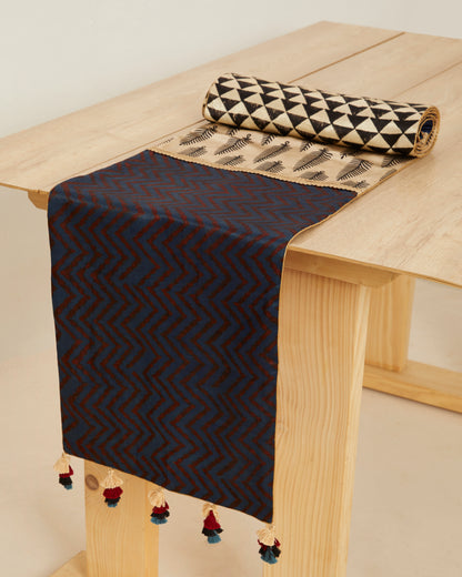 Nuqta Ajrakh Table Runner