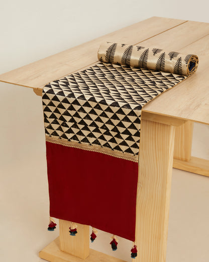 Nuqta Ajrakh Table Runner