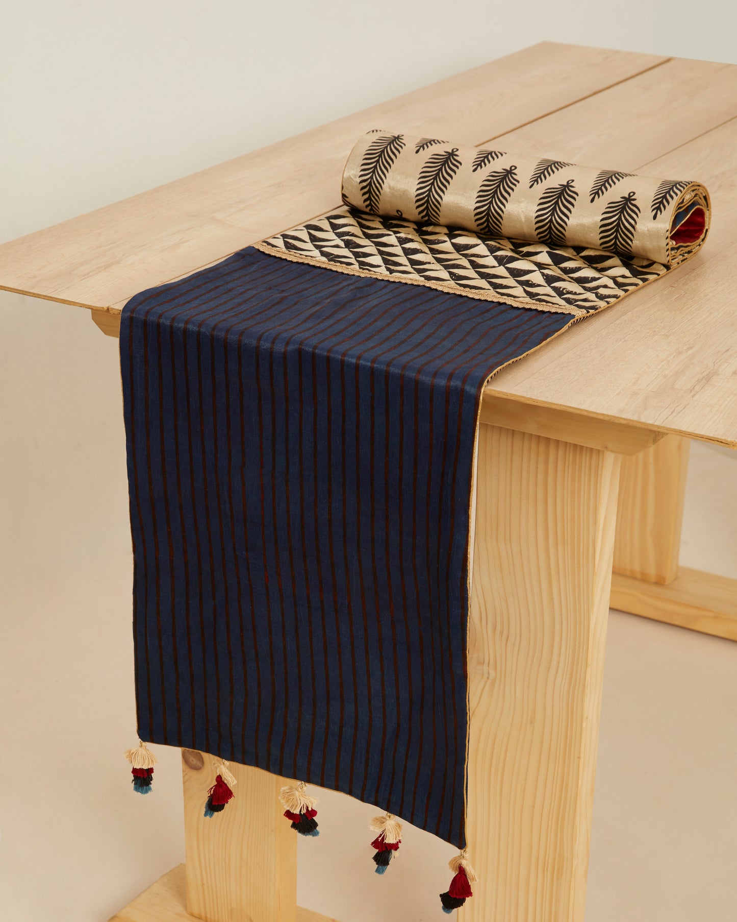 Nuqta Ajrakh Table Runner