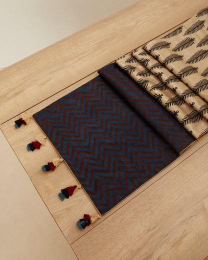 Nuqta Ajrakh Table Runner