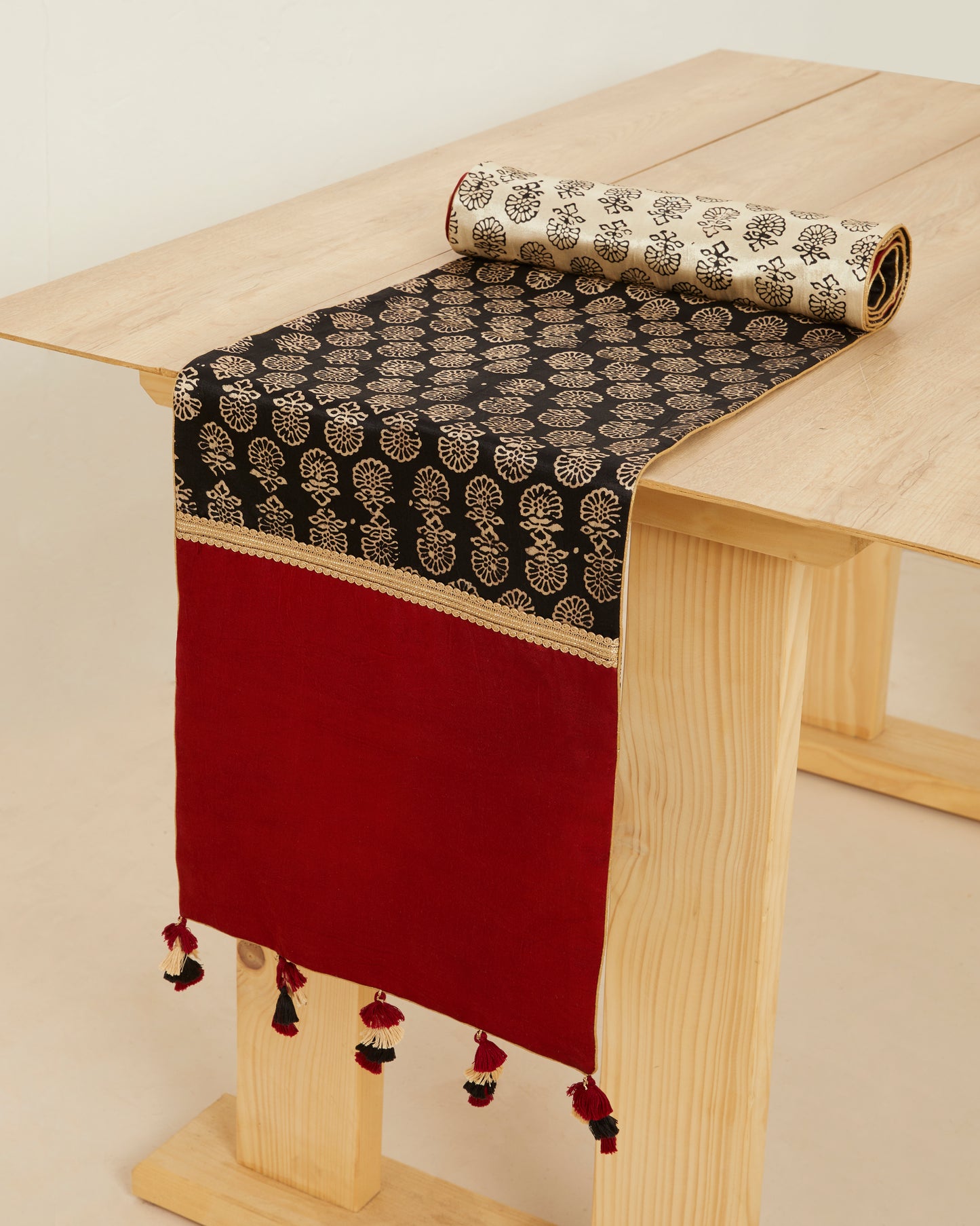 Saaj Ajrakh Table Runner