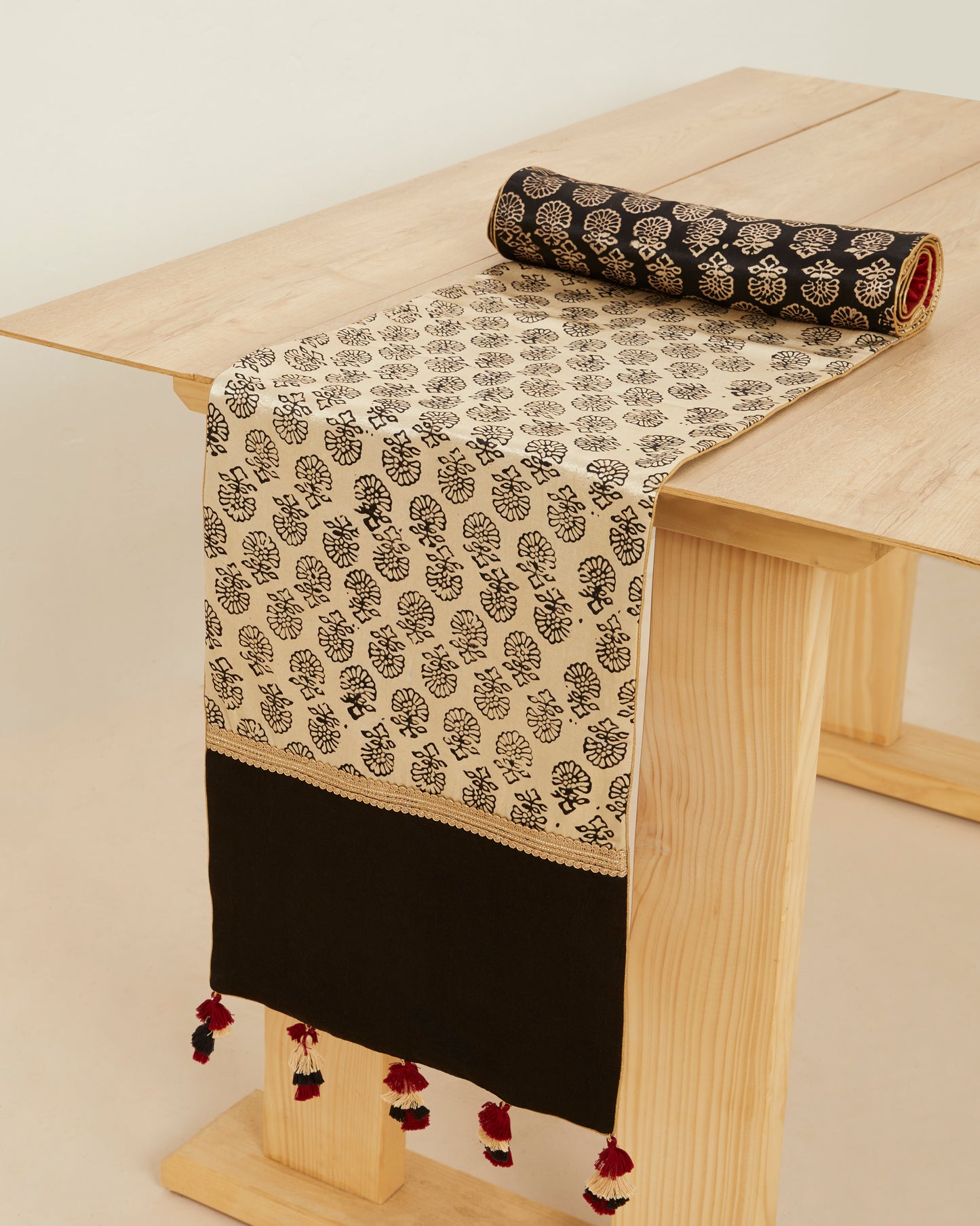 Saaj Ajrakh Table Runner