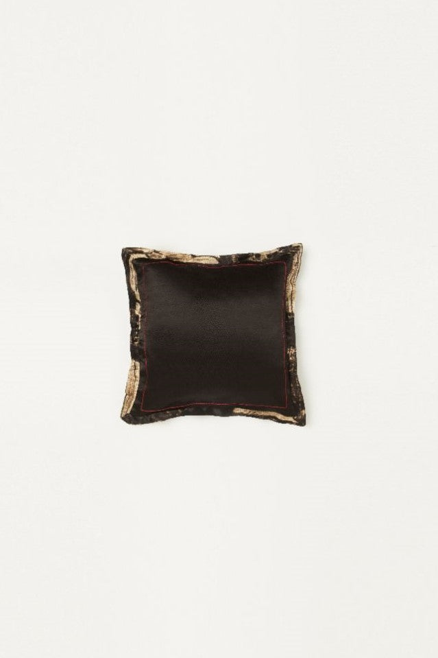 Chaayaa Mashru Ajrakh Square Cushion Cover