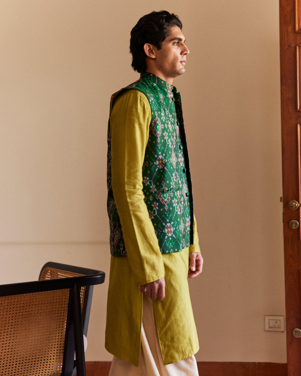 Navratna Patan Patola Green Bandi