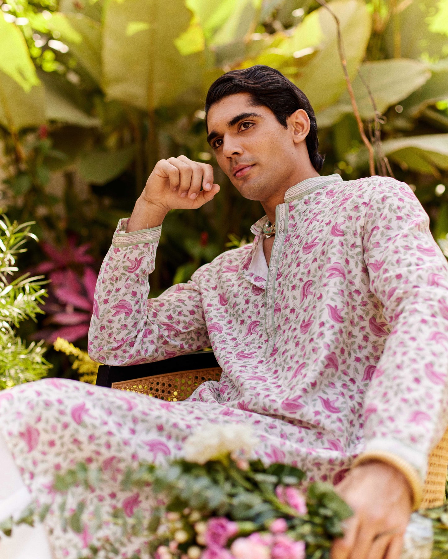 Tesu Jaal White kurta