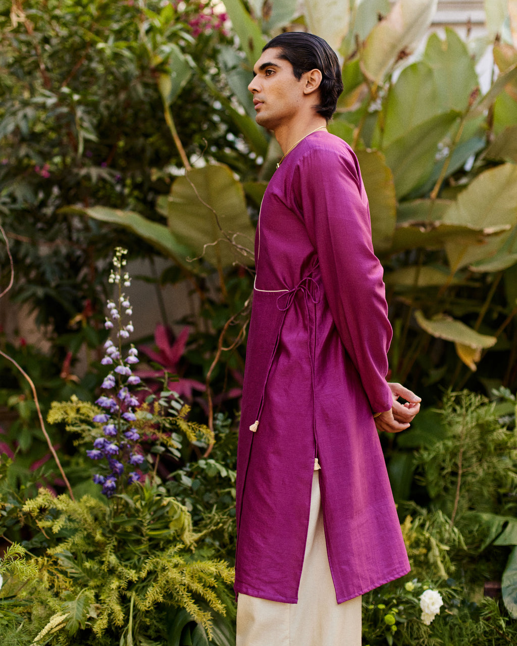 Pink Pure Chanderi Angrakha