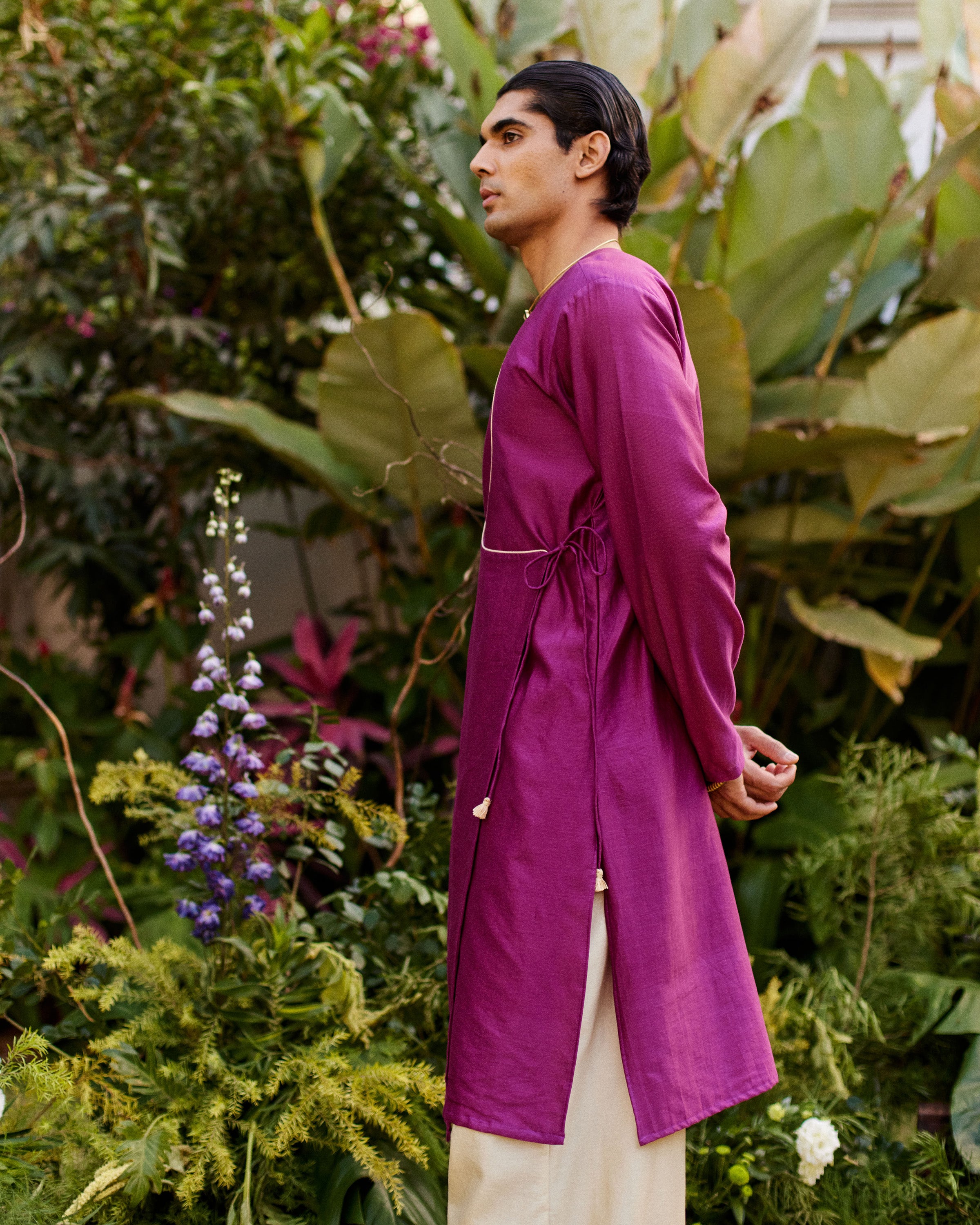 Pink Pure Chanderi Angrakha