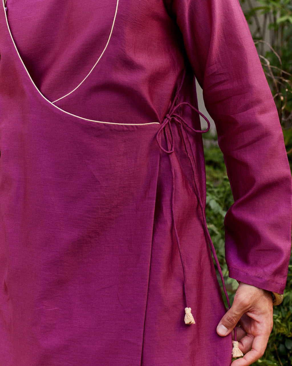 Pink Pure Chanderi Angrakha