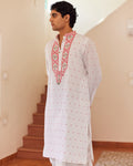 Laal Bel Jamdani  kurta