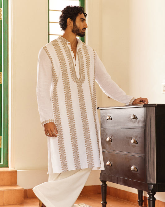 Dorakata Jamdani  kurta