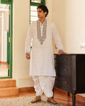 Sada Kalo Jamdani  Kurta