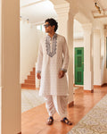 Bindu Neel Jamdani  Kurta