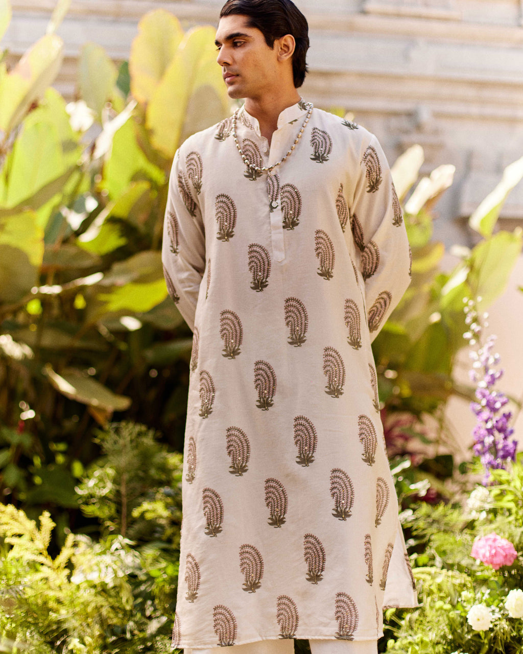 Embroidered Fern kurta