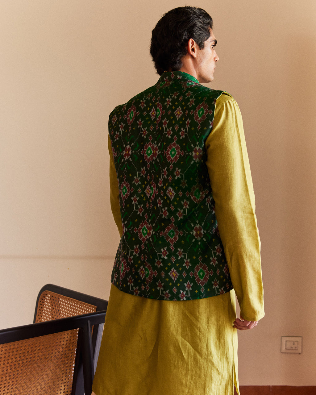 Navratna Patan Patola Green Bandi