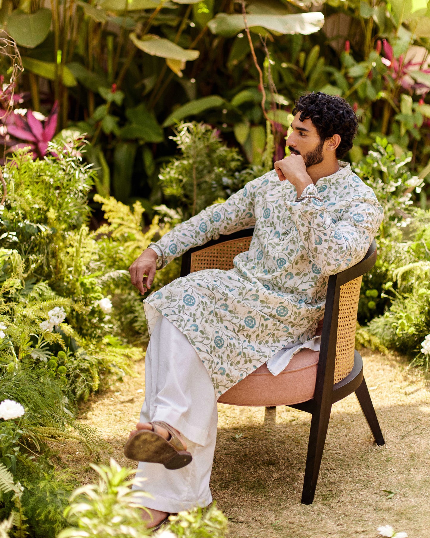 Aparajita Jaal Blue kurta