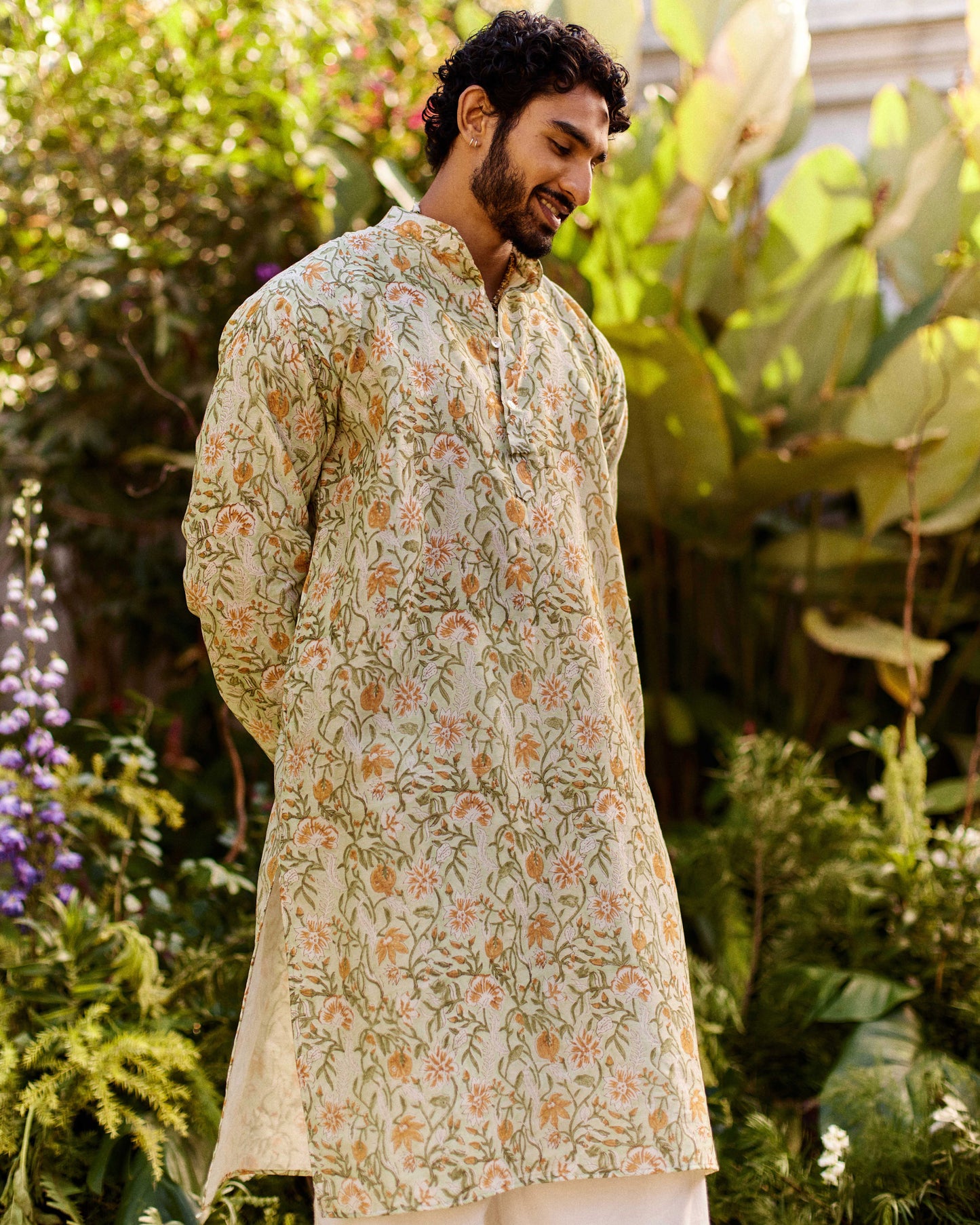 Anaar Jaal Orange kurta