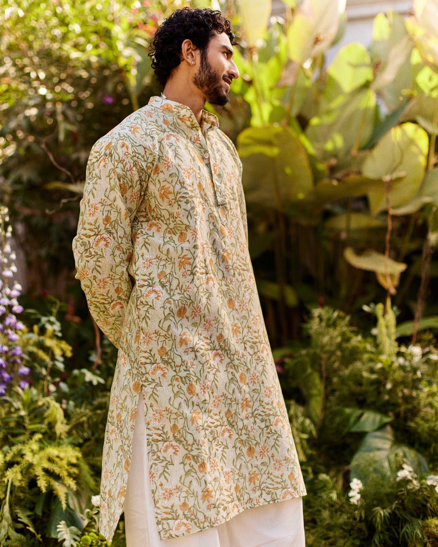 Anaar Jaal Orange kurta